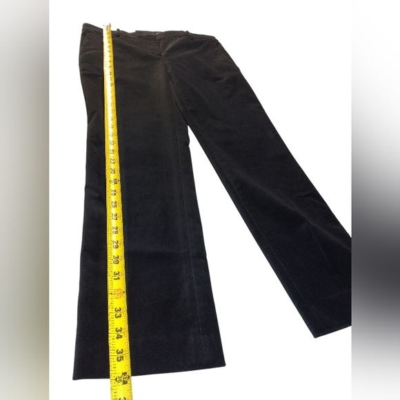 Ann Taylor Women's Black Velvet Devin Fit Dress Pants Cotton Polyester Size 4 - Picture 8 of 13